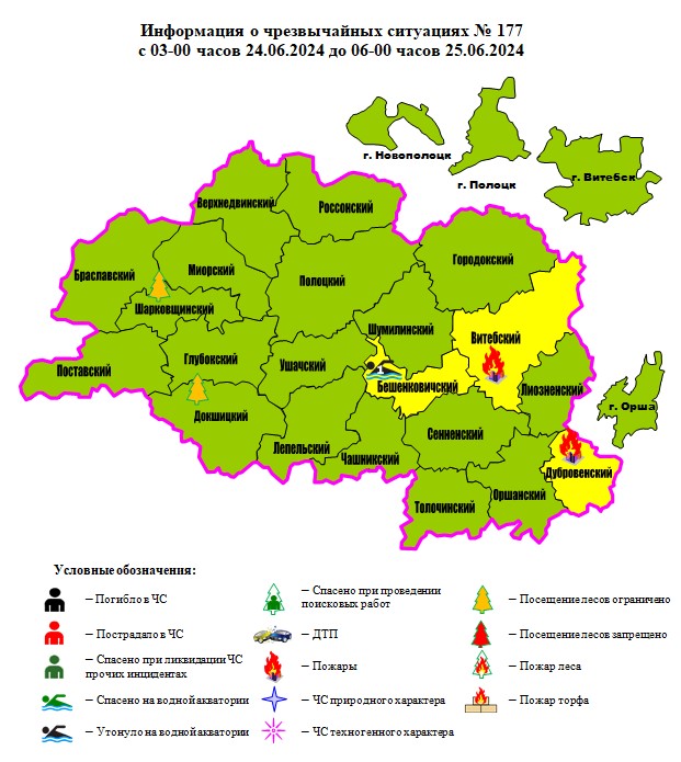  Оперативная обстановка за прошедшие сутки на 25.06.2024