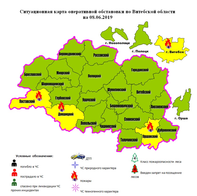 Витебская область на карте